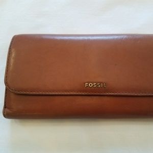Fossil Wallet Light Brown Leather
